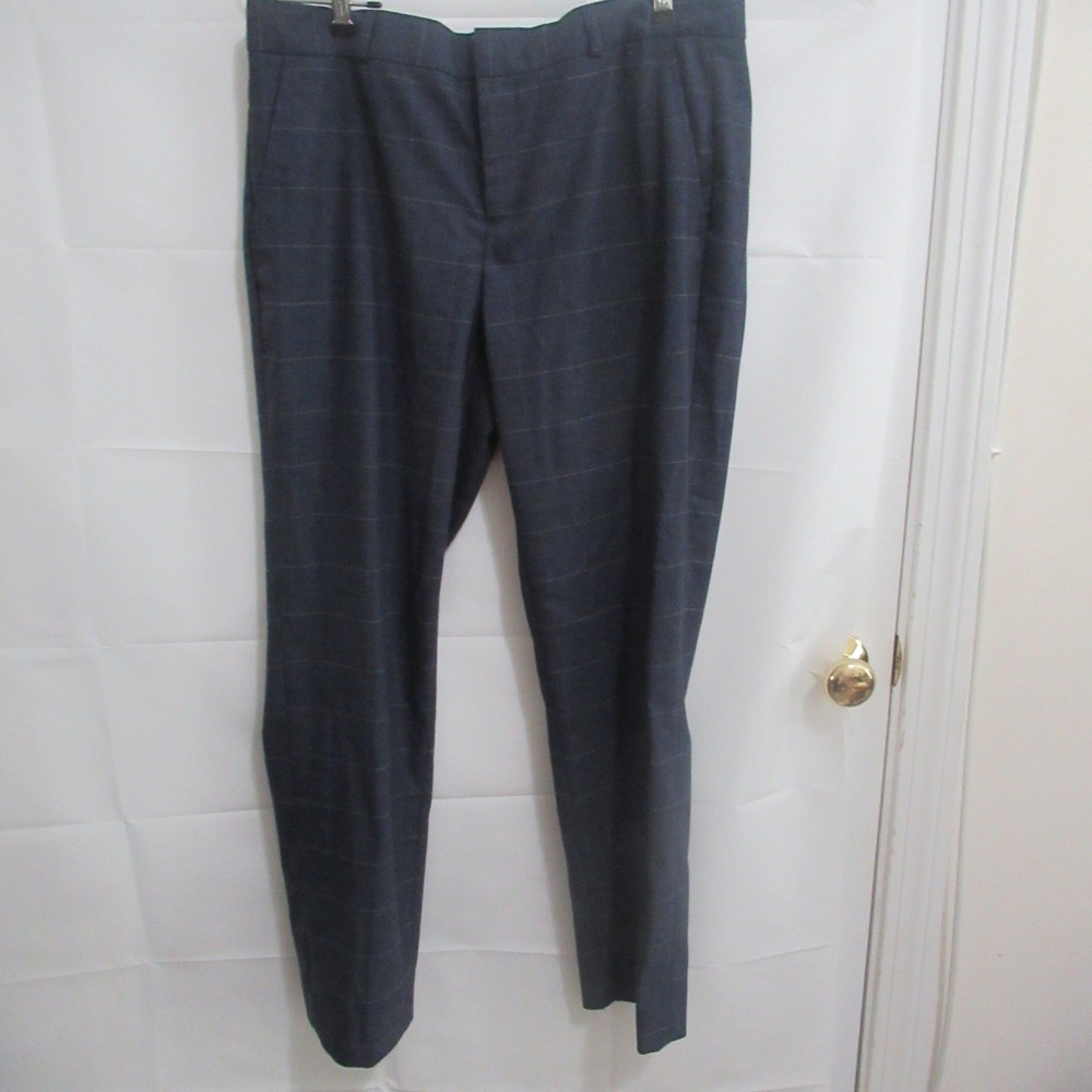 Banana Republic Ryan Dress Pants Womens 10 Blue  Windowpane Plaid Slim career